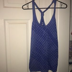 Blue detailed exercise tank top:))